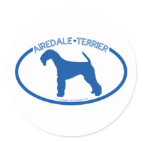 Airedale Terrier Silhouette Sticker