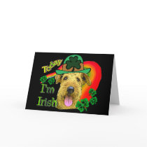Airedale Terrier St Patricks cards by DogsByDezign Airedale Terrier St Patricks cards