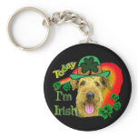Airedale Terrier St Patricks Keychains