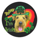 Airedale Terrier St Patricks Sticker