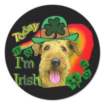 Airedale Terrier St Patricks Sticker