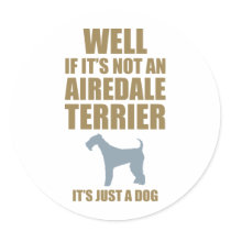 Airedale Terrier Round Sticker