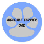 airedale terrier round stickers