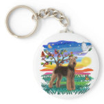 Airedale Terrier - Sun Glow Keychain