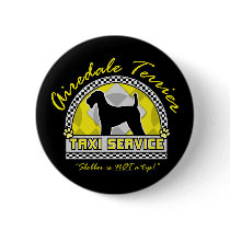 Airedale Terrier Taxi Service Buttons