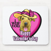 Airedale Terrier Valentines Gifts Mouse Pads