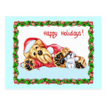 Airedale Terrier Waiting for Santa Postcards