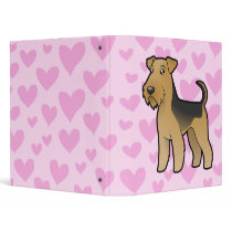Airedale Terrier / Welsh Terrier Love 3 Ring Binder