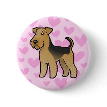 Airedale Terrier / Welsh Terrier Love Pinback Buttons