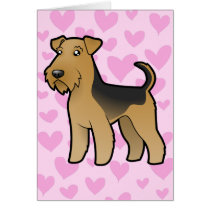 Airedale Terrier / Welsh Terrier Love Greeting Card