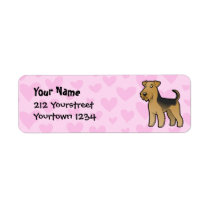 Airedale Terrier / Welsh Terrier Love Return Address Labels
