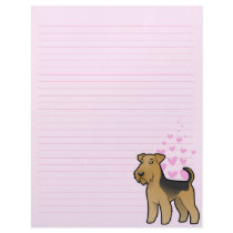 Airedale Terrier / Welsh Terrier Love Customized Letterhead