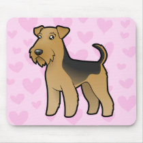 Airedale Terrier / Welsh Terrier Love Mouse Pad