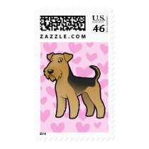 Airedale Terrier / Welsh Terrier Love Postage Stamp