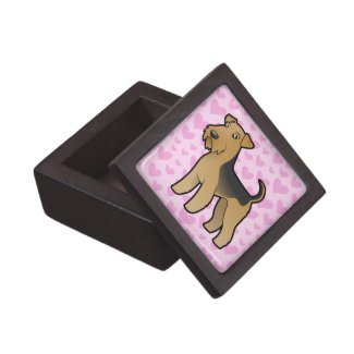Airedale Terrier / Welsh Terrier Love Premium Keepsake Boxes