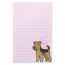 Airedale Terrier / Welsh Terrier Love Customized Stationery