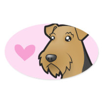 Airedale Terrier / Welsh Terrier Love Stickers
