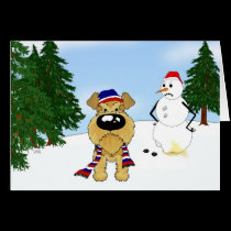 Airedale Terrier Winter Scene cards