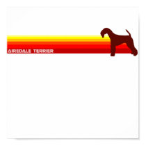 Airedale Terrier With Stripes Print by dogsilhouettes Airedale Terrier With Stripes Print
