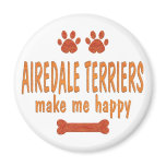 Airedale Terriers Make Me Happy Magnet