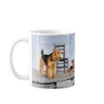 Airedale Terriers on the Veranda Coffee Mugs