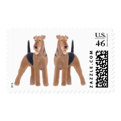 Airedale Terriers Postage by twopurringcats