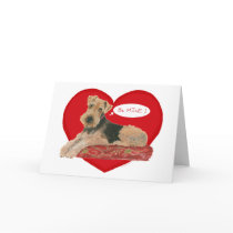 Airedale / Welsh Terrier Valentine Card