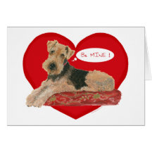 Airedale / Welsh Terrier Valentine Card
