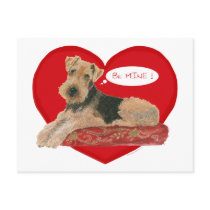 Airedale / Welsh Terrier Valentine Post Cards