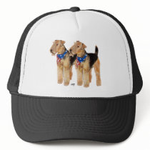 Airedale / Welsh Terriers Patriotic Mesh Hats