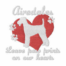 Airedales Leave Paw Prints embroidered shirts by MenagerieMayhem Airedales Leave Paw Prints embroidered shirts