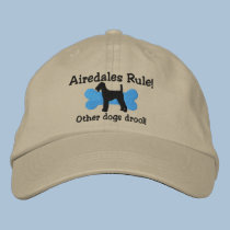 Airedales Rule Embroidered Hat embroidered hats