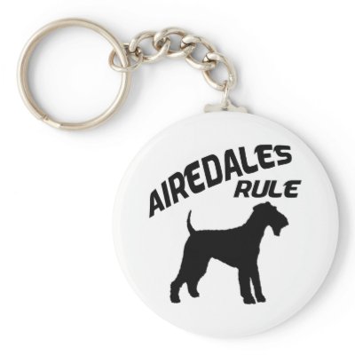 Airedales Rule Key Chains by dogsandhorses