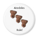 Airedales Rule! magnets