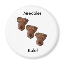 Airedales Rule! magnets by hopefulone Airedales Rule! magnets