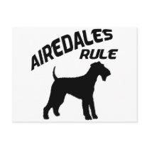 Airedales Rule Post Card