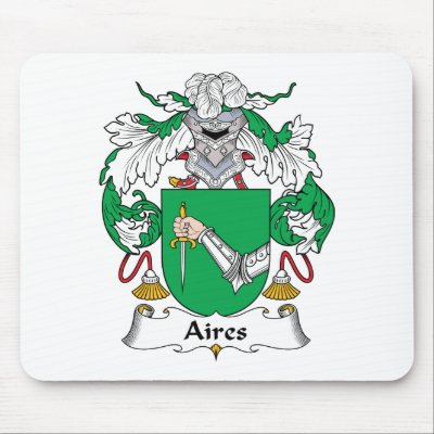 Aires Family Crest Mouse Pads by coatsofarms