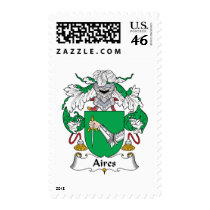 Aires Family Crest postage by coatsofarms Aires Family Crest postage