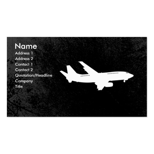 Airline Business Card template (front side)