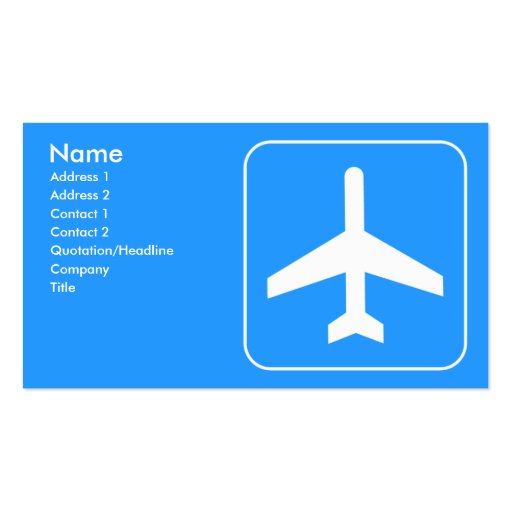 Airline Business Cards (front side)