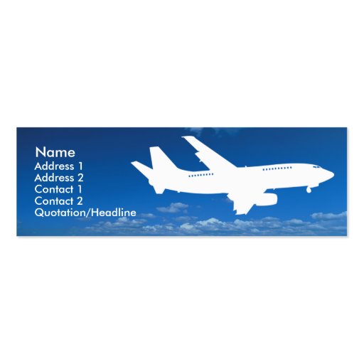 Airline Industry business card template (front side)