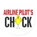 Airline Pilot’s Chick stickers by professiongifts Airline Pilot’s Chick stickers