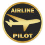 AIRLINE PILOT ROUND STICKER