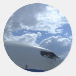 Airliner-cockpit-with-clouds-in-background Sticker