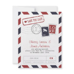 Airmail Card Save the Date Custom Announcements