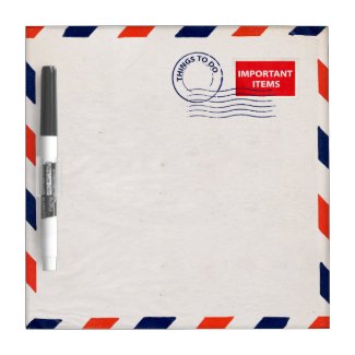 airmail envelope dry erase board