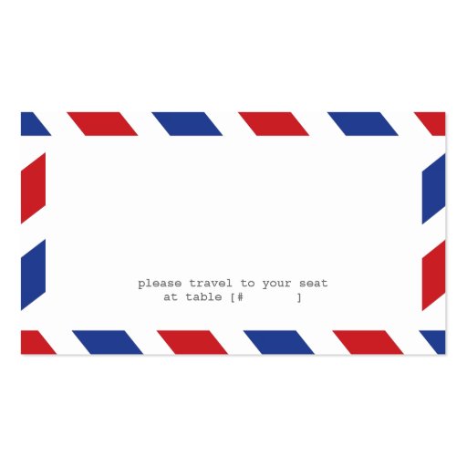 Airmail Escort Card Business Card (front side)