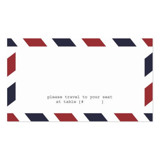 Airmail Escort Card Business Card Template (front side)