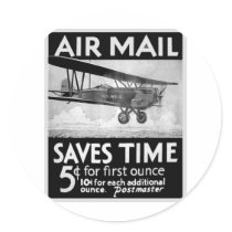 Airmail Poster stickers