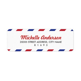 Airmail Return Address Labels